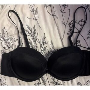 Maidenform Black Stay‎ Put Underwire Contour Convertible Strapless Bra, Size 36B
